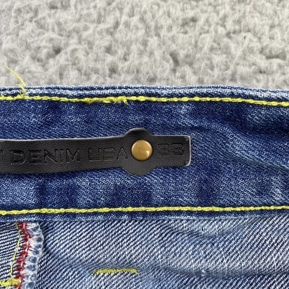 The Lab Of Denim USA Men’s Jeans Straight Waist 33” Medium Wash Butterfly Button - Picture 8 of 14